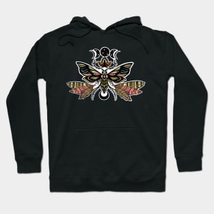 Boho celestial witchy moth Hoodie